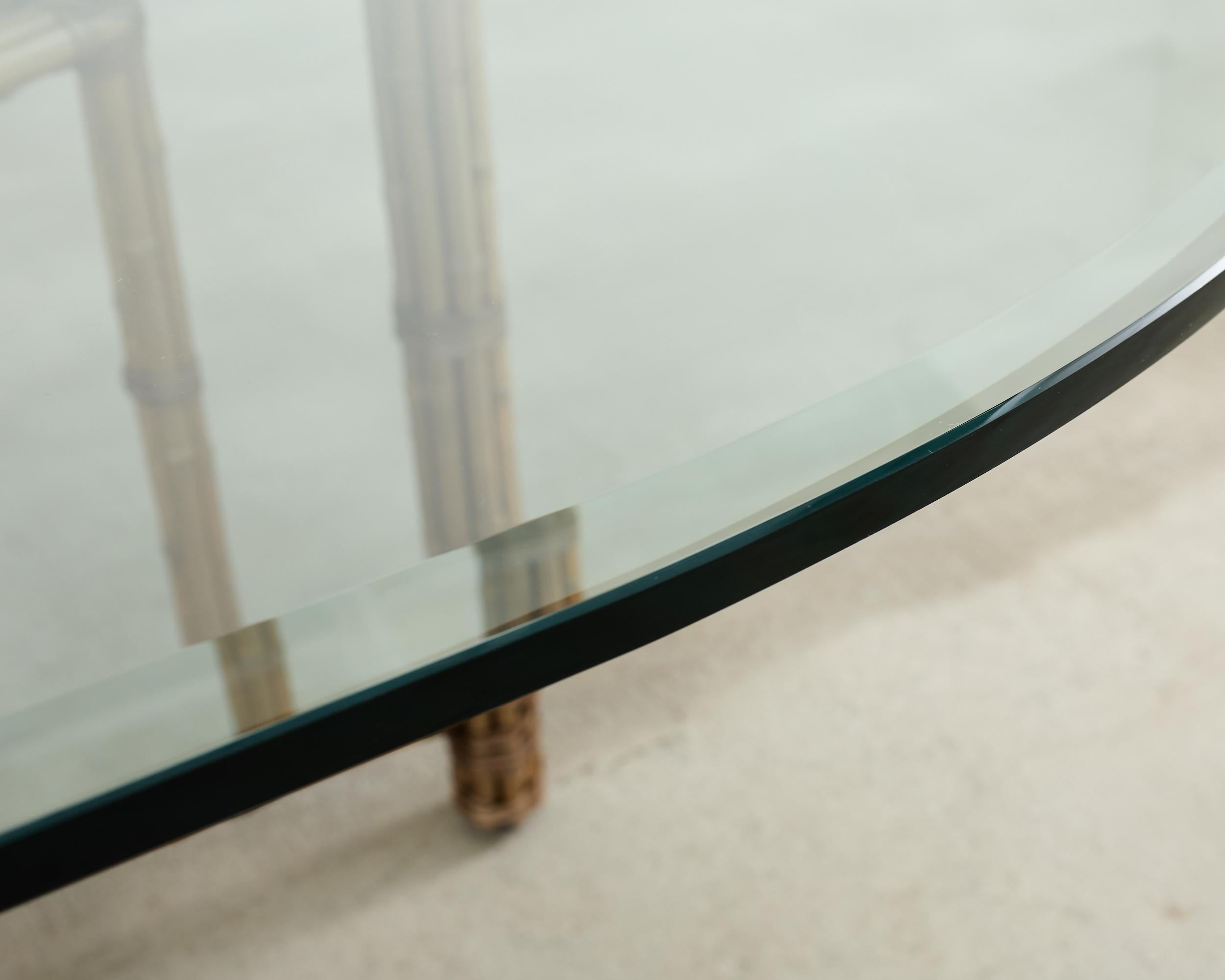 Monumental McGuire Organic Modern Bamboo Oval Dining Table 9 Ft. en vente 2