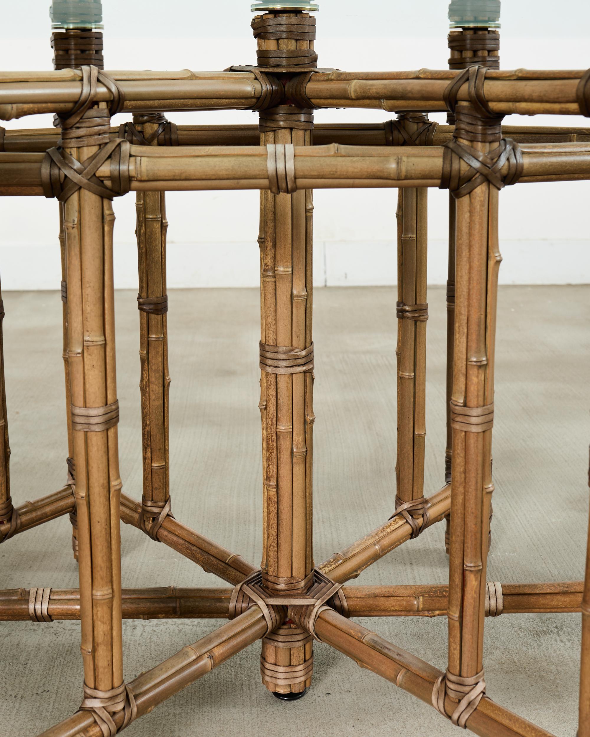 Monumental McGuire Organic Modern Bamboo Oval Dining Table 9 Ft. en vente 4