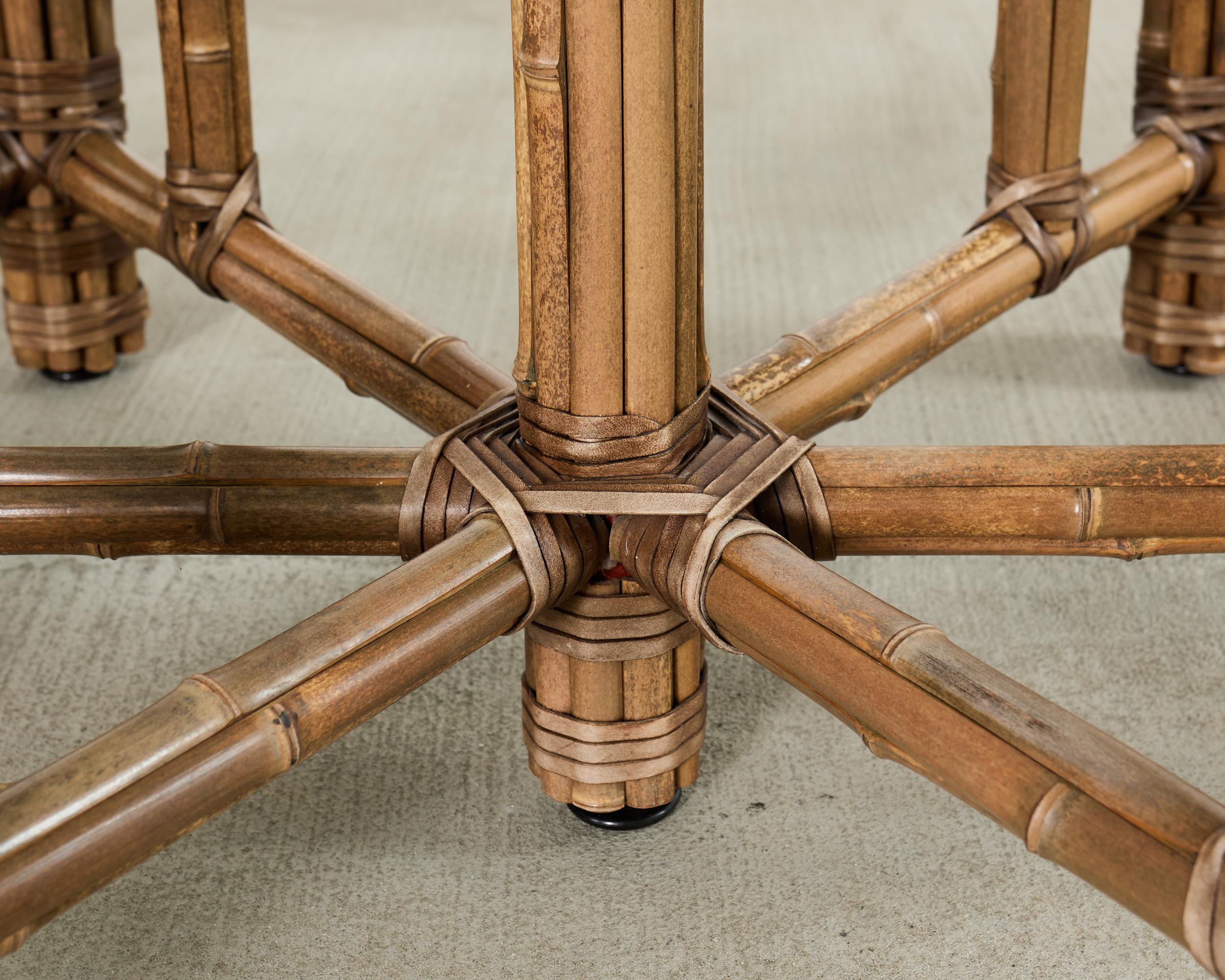 Monumental McGuire Organic Modern Bamboo Oval Dining Table 9 Ft. en vente 5