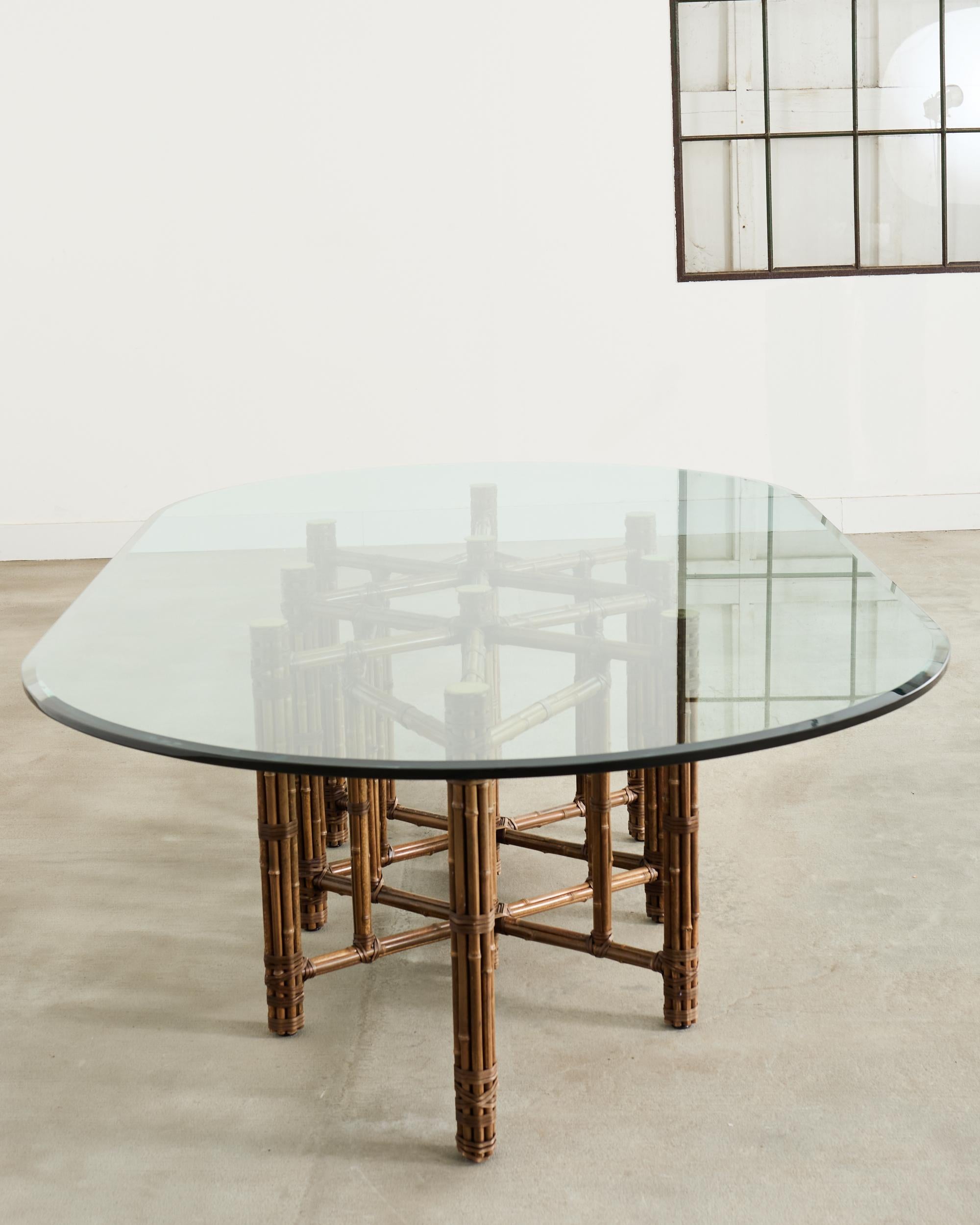Monumental McGuire Organic Modern Bamboo Oval Dining Table 9 Ft. en vente 6