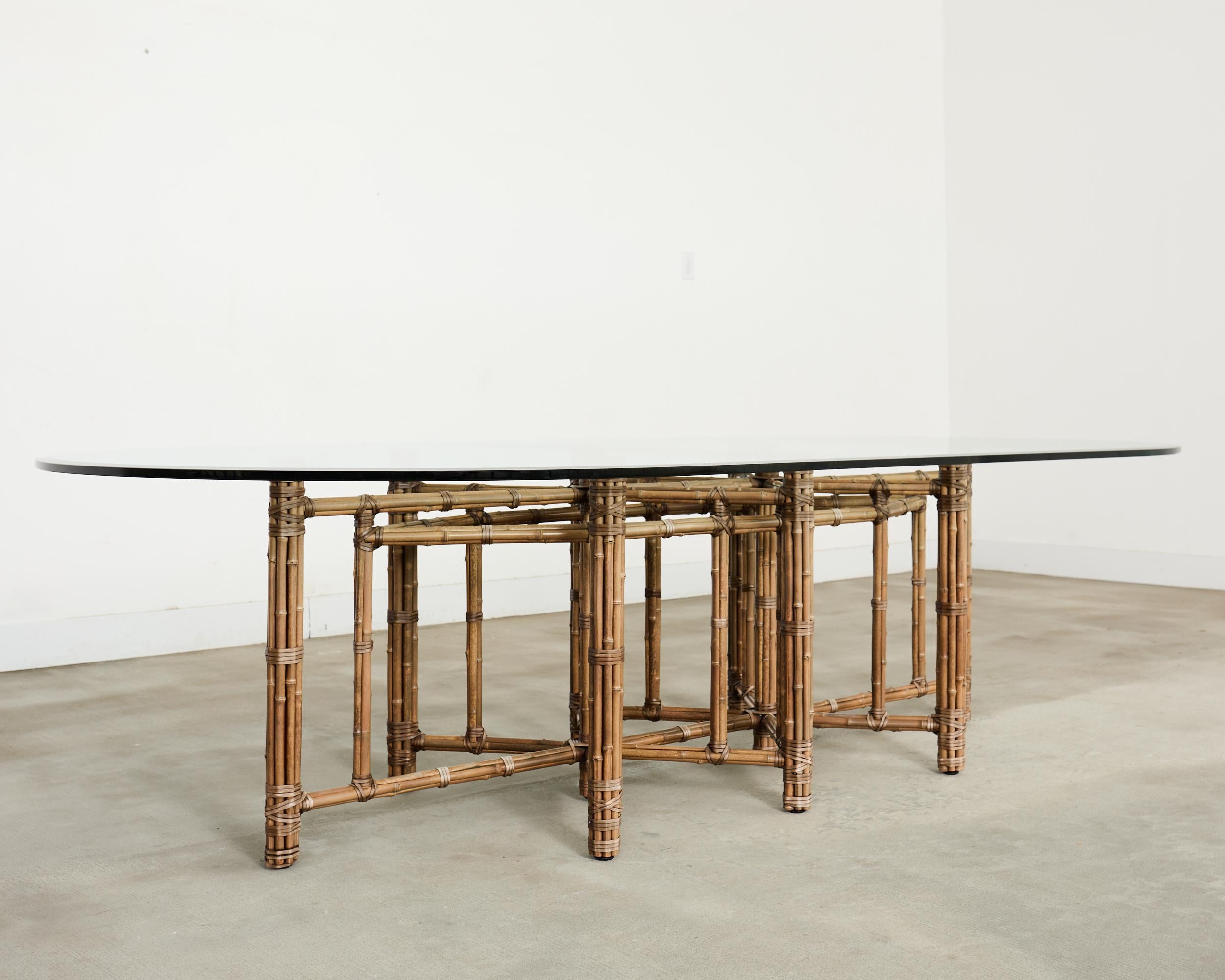 Monumental McGuire Organic Modern Bamboo Oval Dining Table 9 Ft. en vente 8