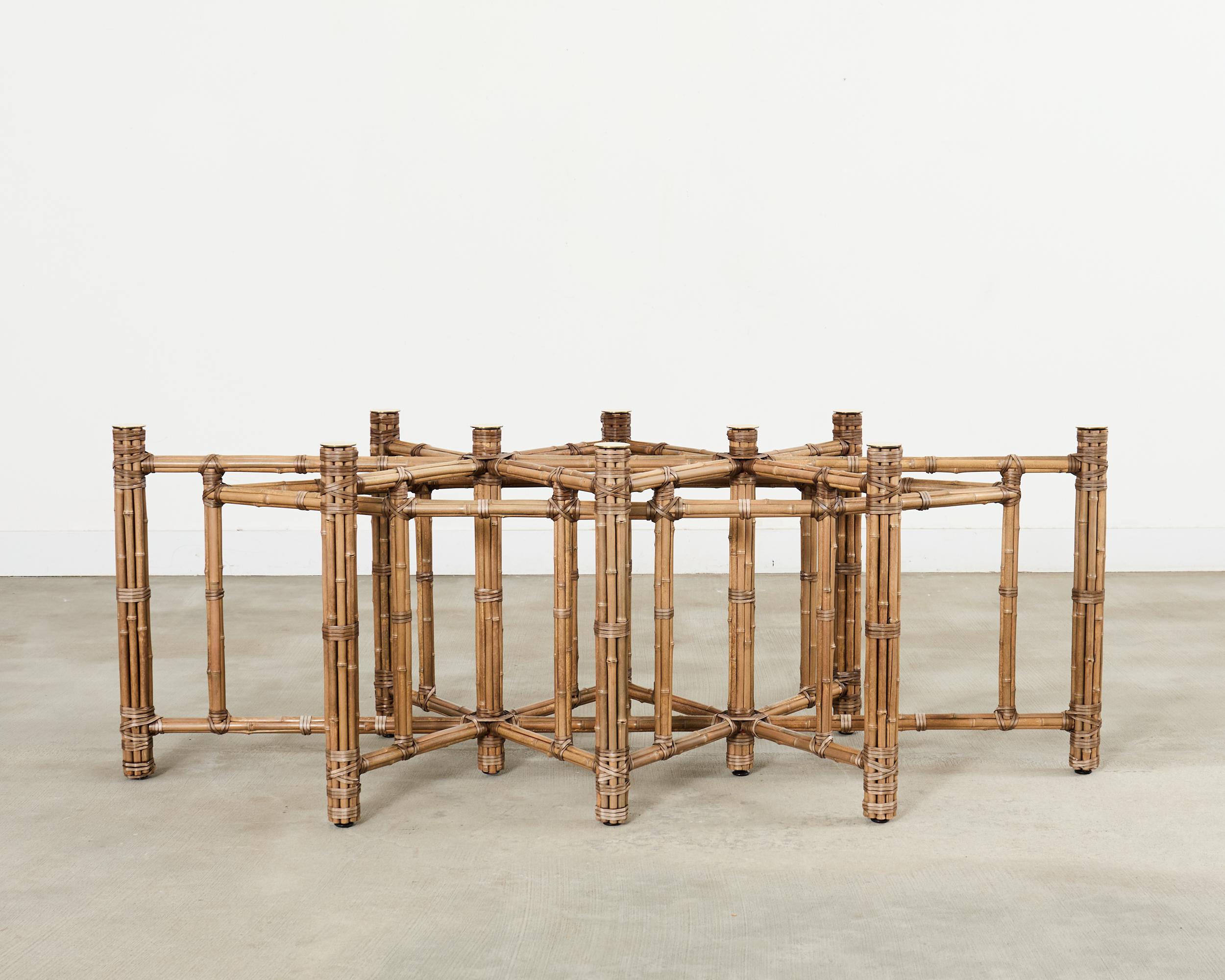 Monumental McGuire Organic Modern Bamboo Oval Dining Table 9 Ft. en vente 10