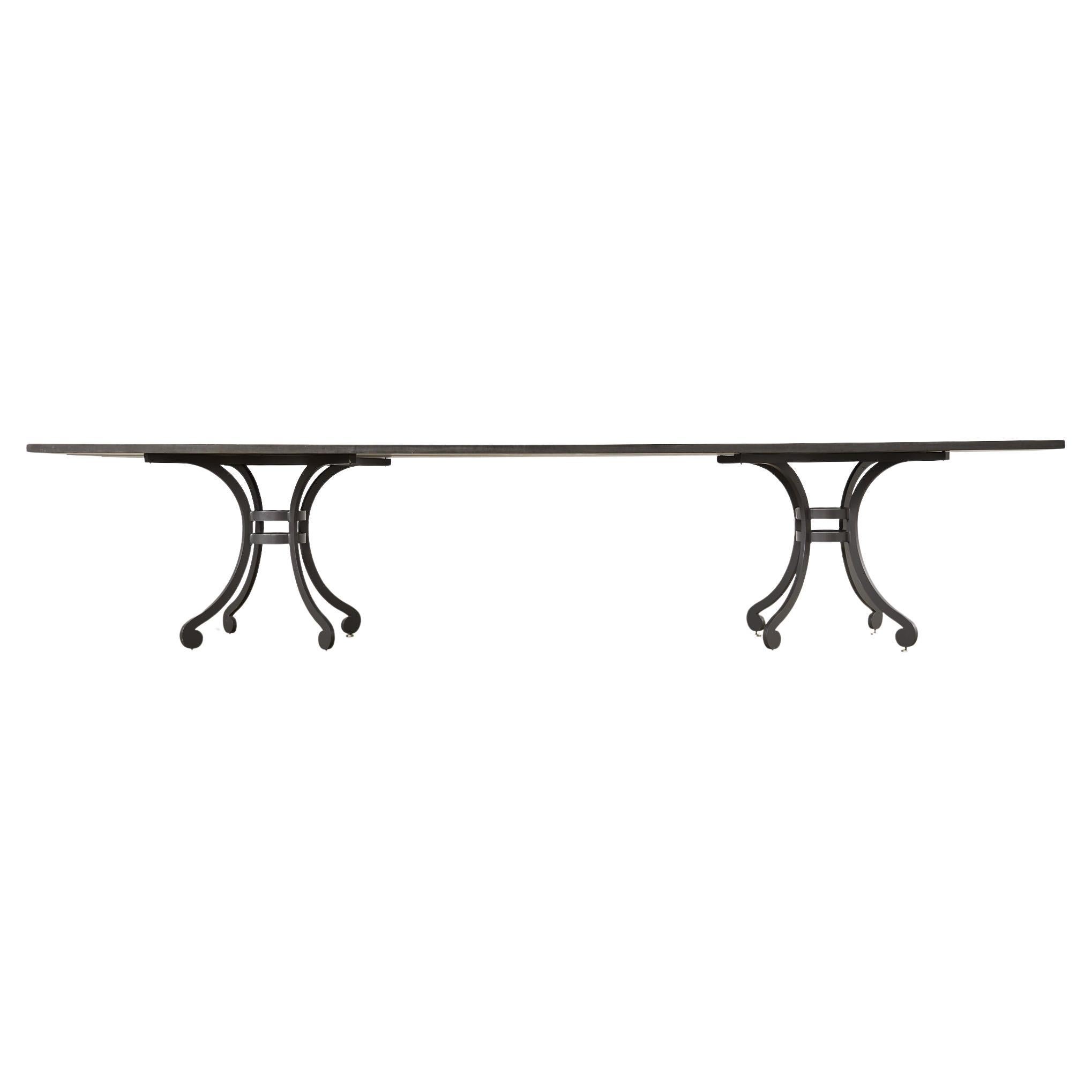 Monumental McKinnon & Harris Double Pedestal Garden Dining Table