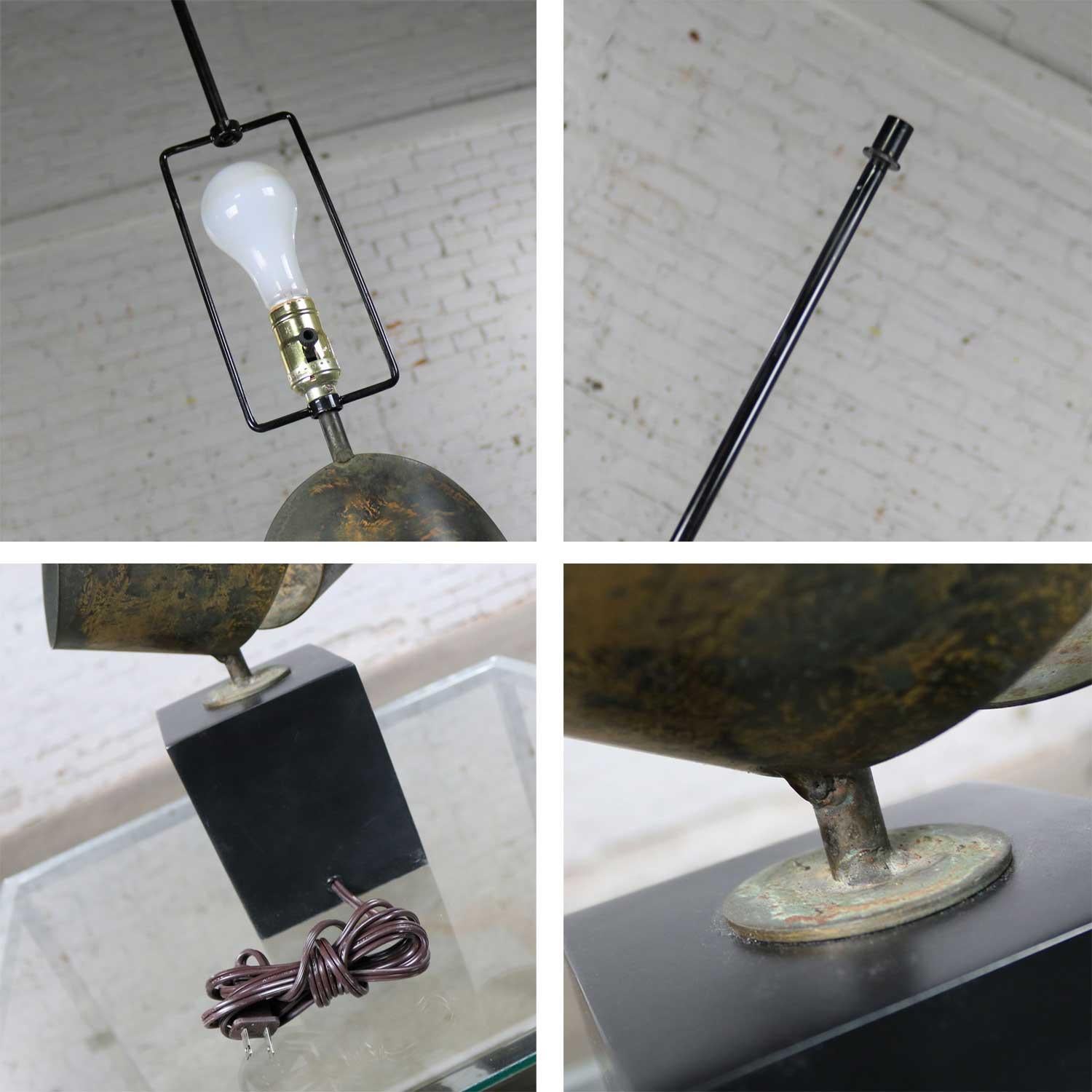 Monumental Laurel Lamp Co. Metal Brutalist Table Lamp 5
