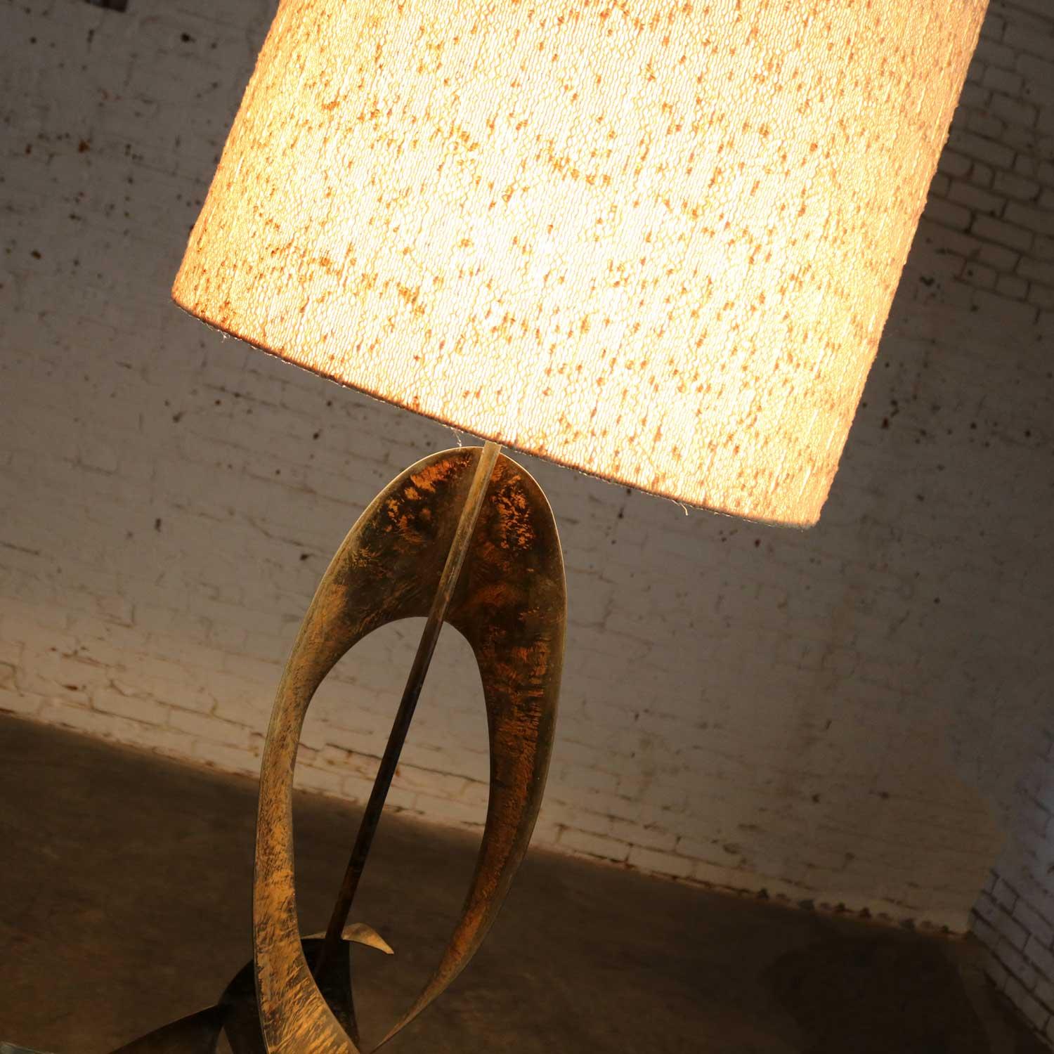 Monumental Laurel Lamp Co. Metal Brutalist Table Lamp 2