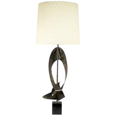 Retro Monumental Laurel Lamp Co. Metal Brutalist Table Lamp