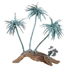 Monumental Metal Palm Tree Sculpture