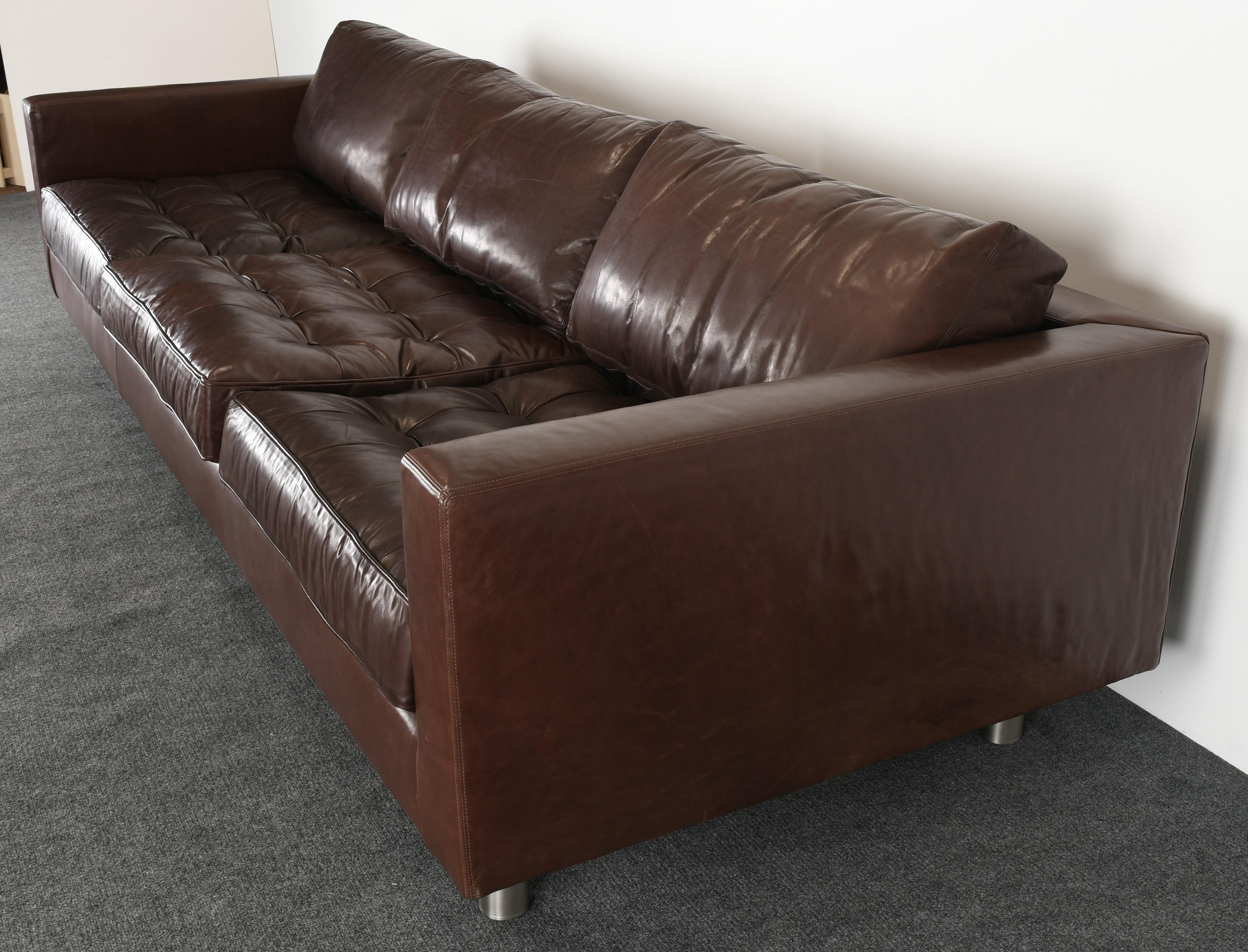 Aluminum Monumental Metropolis Sofa by Ralph Lauren, 1990s