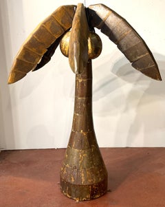 Monumental Mexican Sculptural Iron Palm Tree Manner of Sergio Bustamante