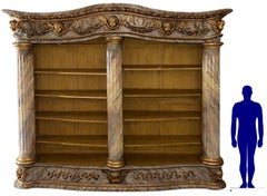 Monumental Mid-19th Century French Painted and Gilded Bibliothèque / Bookcase