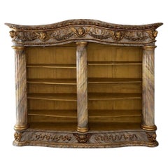 Monumental Mid-19th Century French Painted and Gilded Bibliothèque / Bookcase