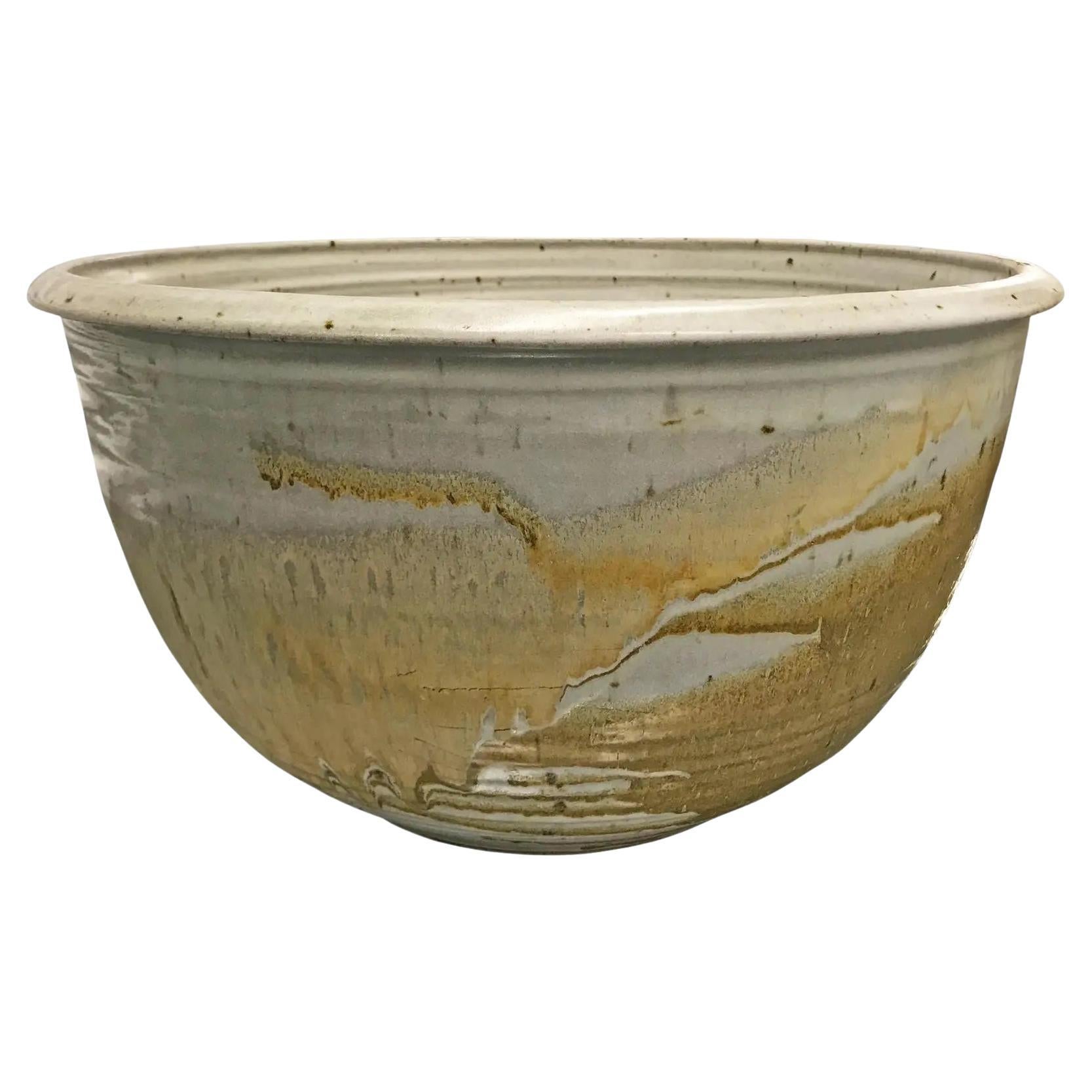 Monumental Mid-20th Century American Studio Pottery Bowl For Sale