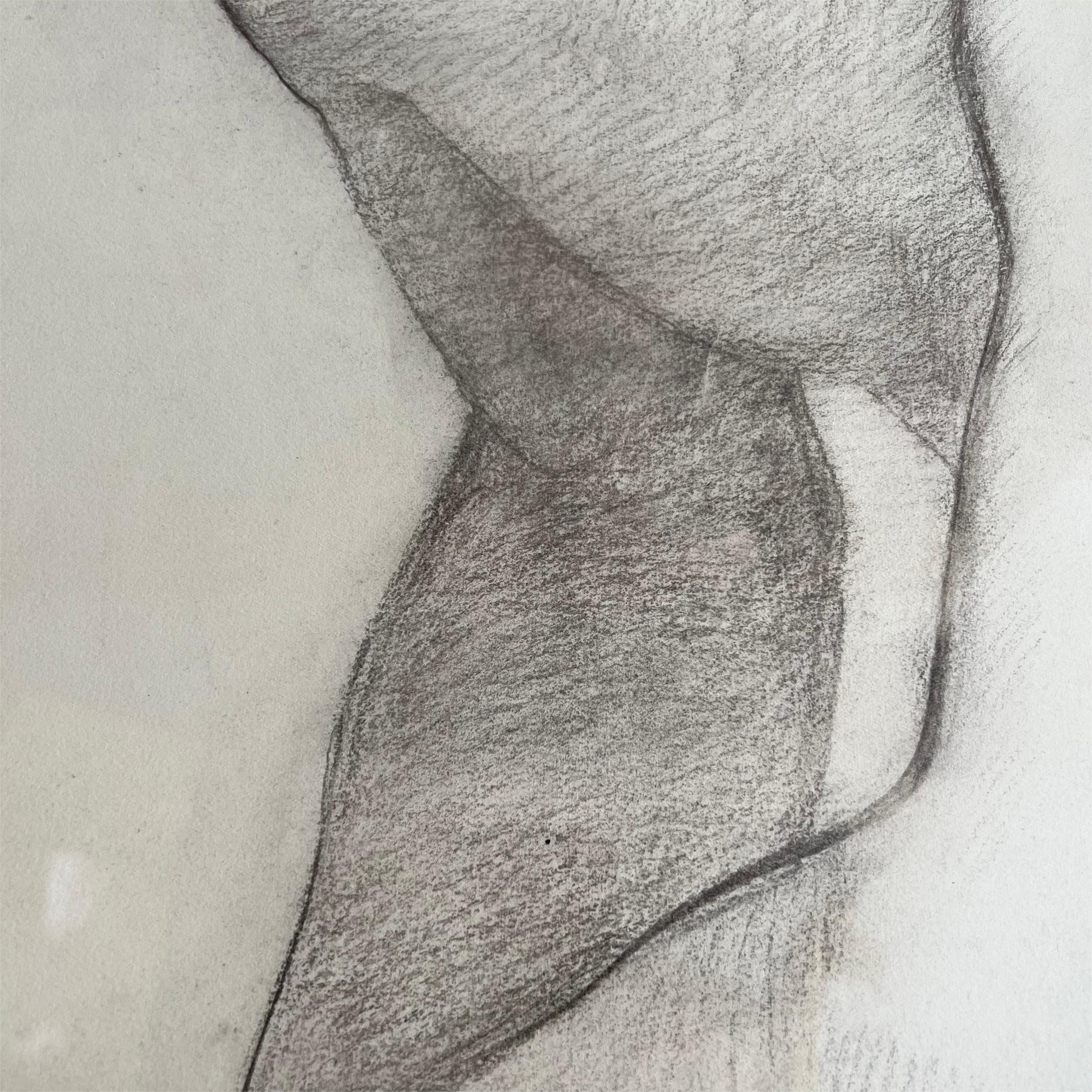 Monumental Mid-20th Century Belgian Academic Figure Drawing In Good Condition For Sale In Chicago, IL