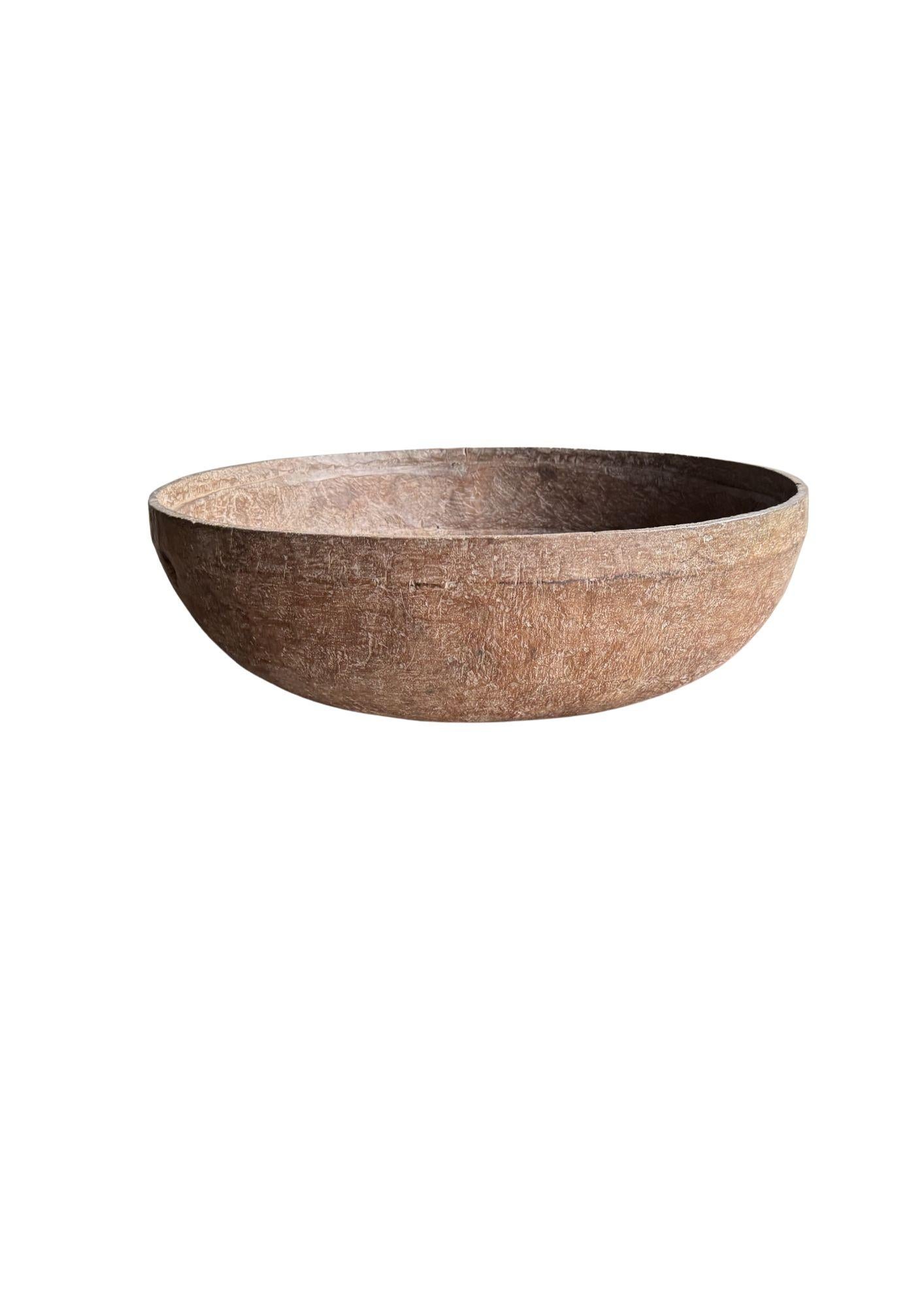 Monumental cuenco de madera de burl de teca de mediados del siglo XX, orgánico moderno Moderno orgánico en venta