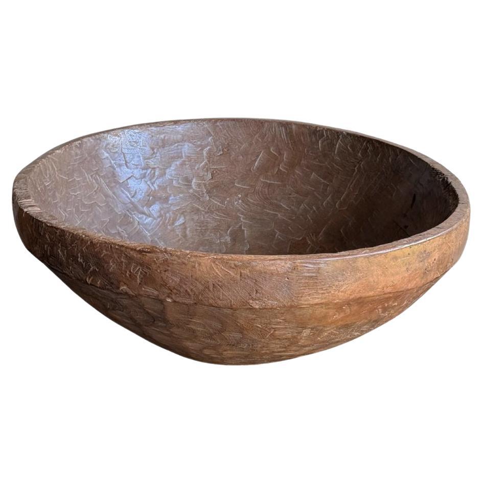Monumental Mid-20th Century Teak Burl Wood Bowl, Modern Organic