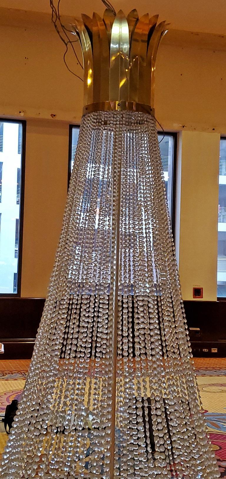 Monumental Midcentury Art Deco Style Ballroom Chandelier with