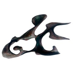 Monumental Mid-century Brutalist Copper Wall Sculpture, circa 1960s