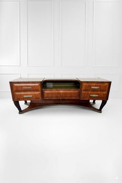 Monumental Mid-century Dresser in wood by Dassi, Italy, 1950s