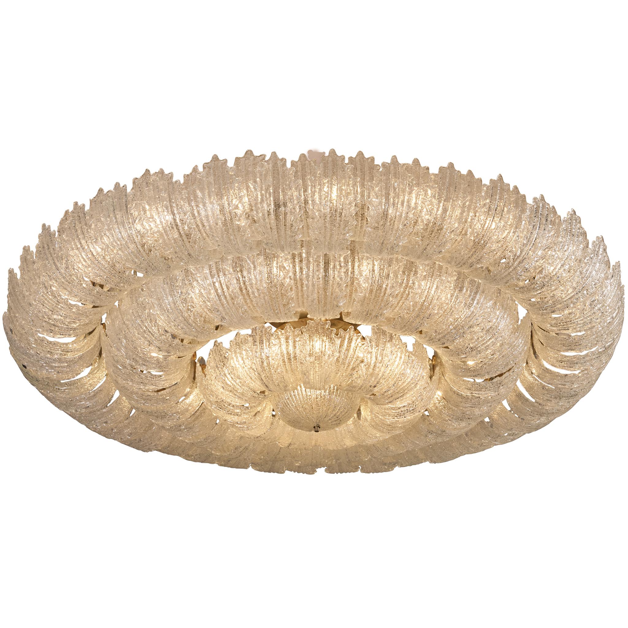 Monumental Mid-Century Italian Murano Chandelier 210cm/82.7in Wide im Angebot