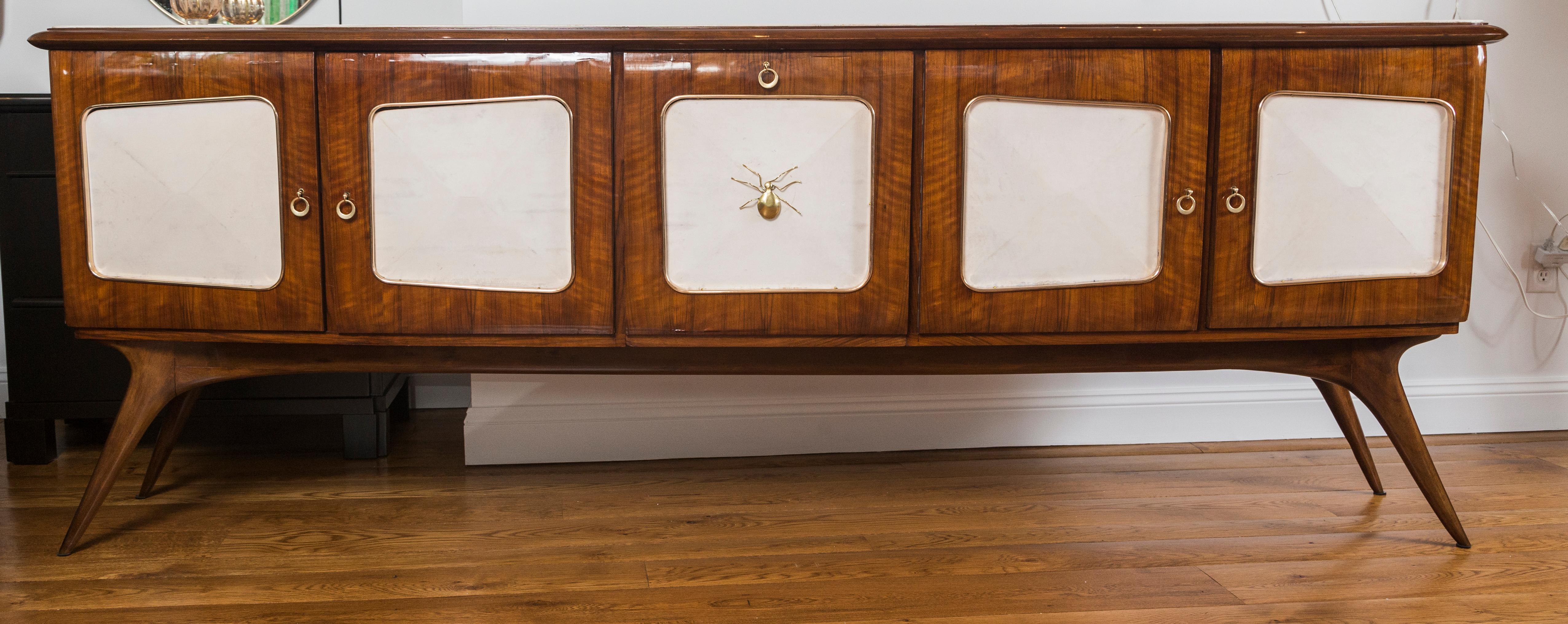 Mid-Century Modern Monumental Mid Century Italian Parchment Sideboard