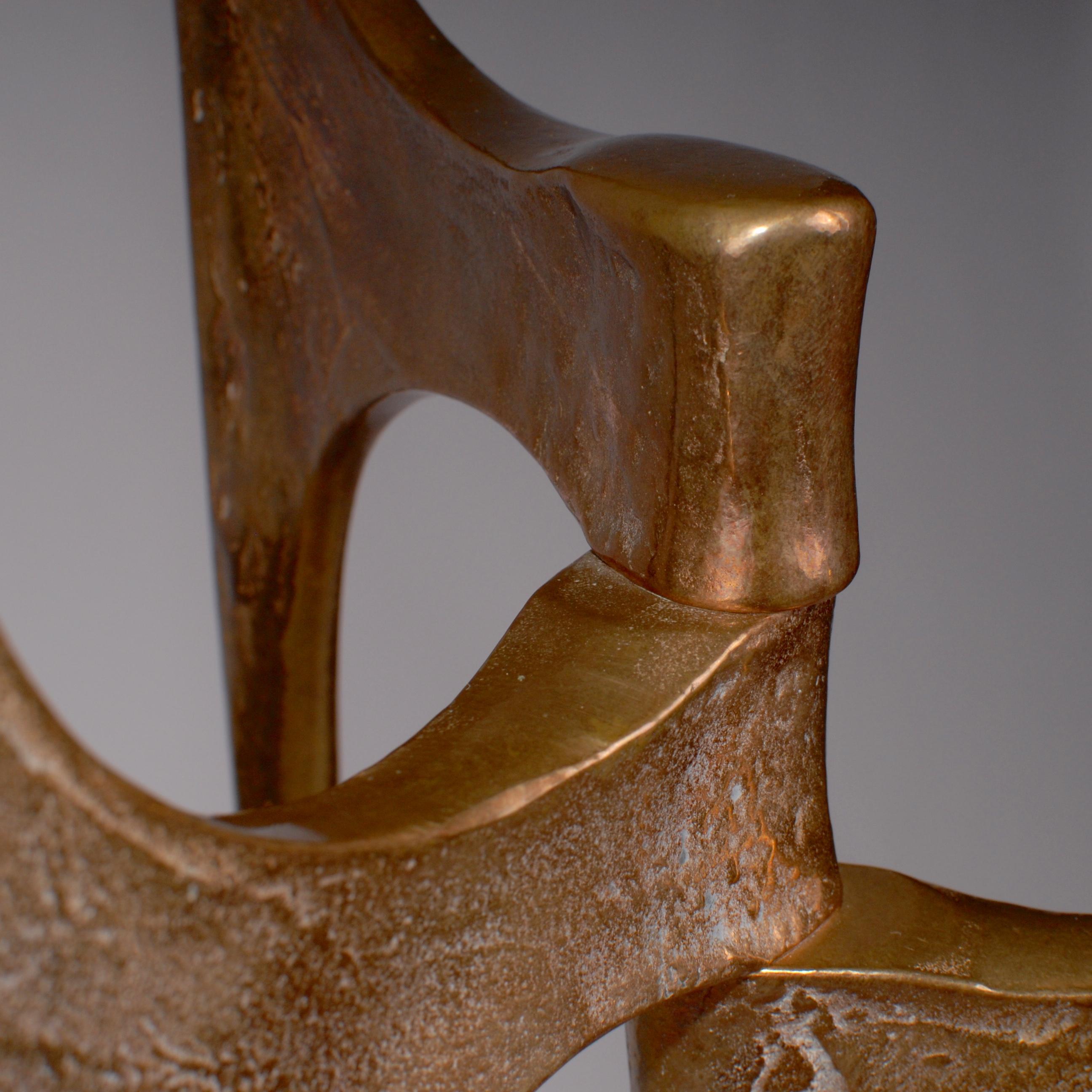 Late 20th Century Monumental Mid-Century Modern Bronze Candelabra by Harjes, Germany, Late 1970