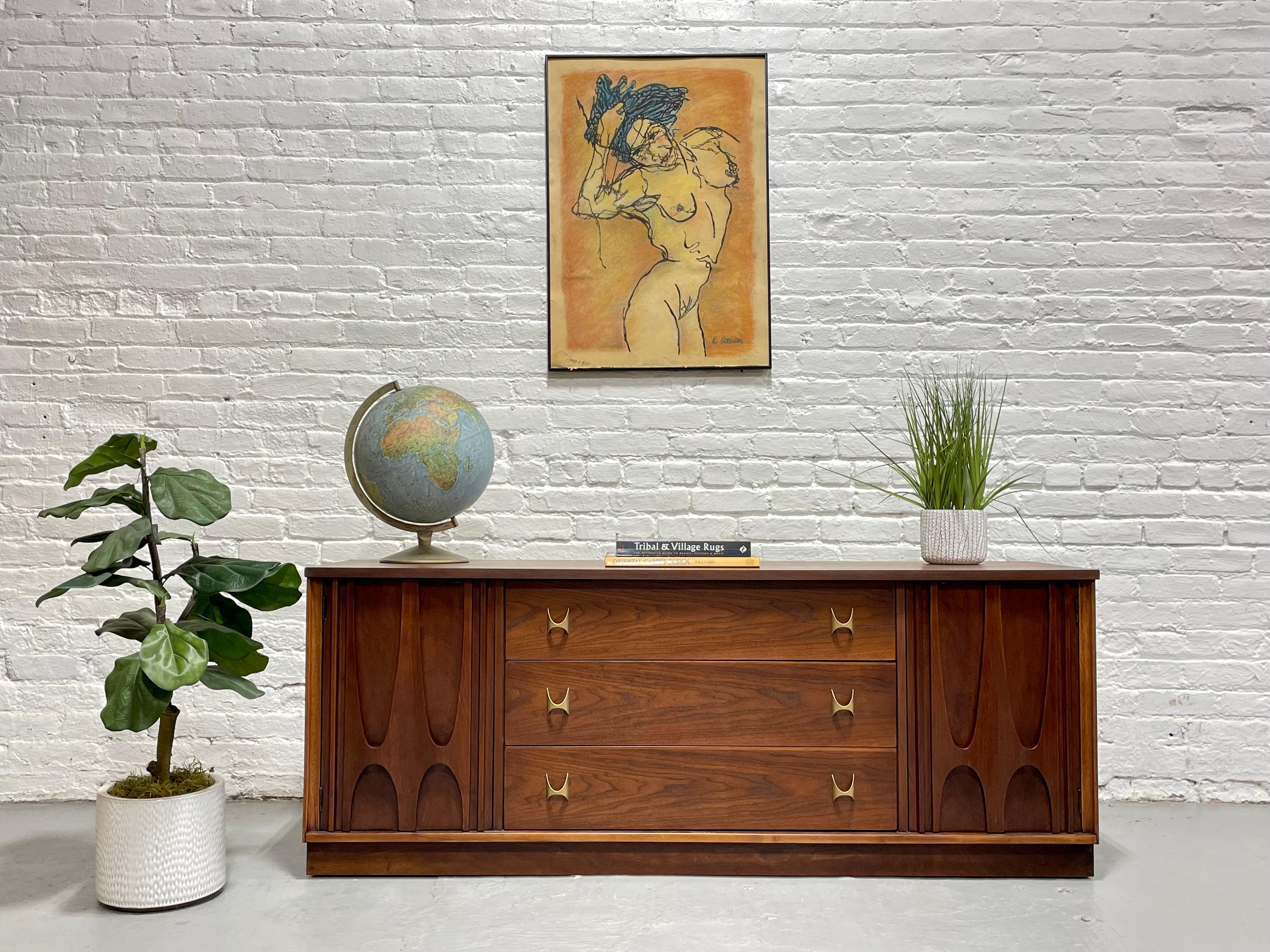 Mid-Century Modern MONUMENTAL Mid Century Modern Broyhill BRASILIA Long DRESSER / Credenza, c. 1960