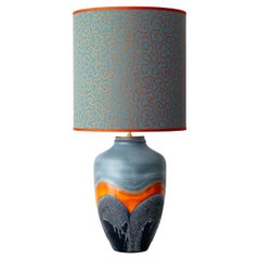 Monumentale lampe de table en céramique Carstens Tönnieshof, moderne au milieu du siècle dernier, émaillée à la lave