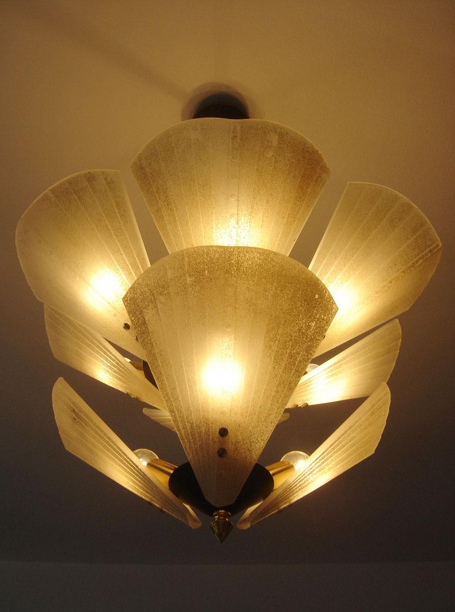 Monumental Mid-Century Modern Chandelier or Pendant Lamp by J.T. Kalmar, 1950s 5