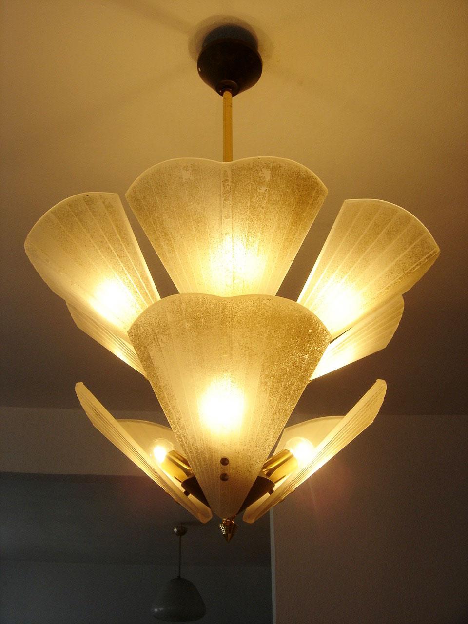 Monumental Mid-Century Modern Chandelier or Pendant Lamp by J.T. Kalmar, 1950s 7