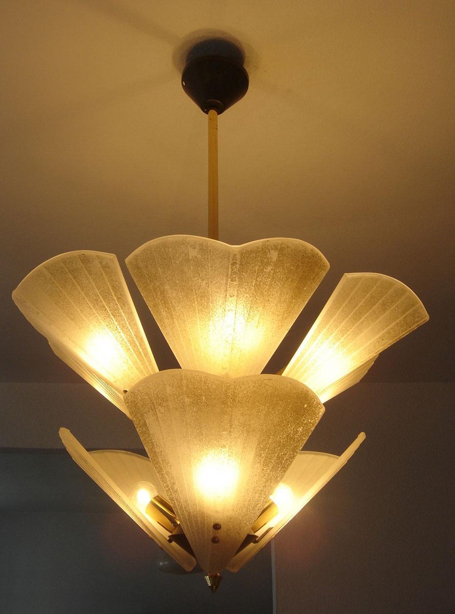 Monumental Mid-Century Modern Chandelier or Pendant Lamp by J.T. Kalmar, 1950s 8