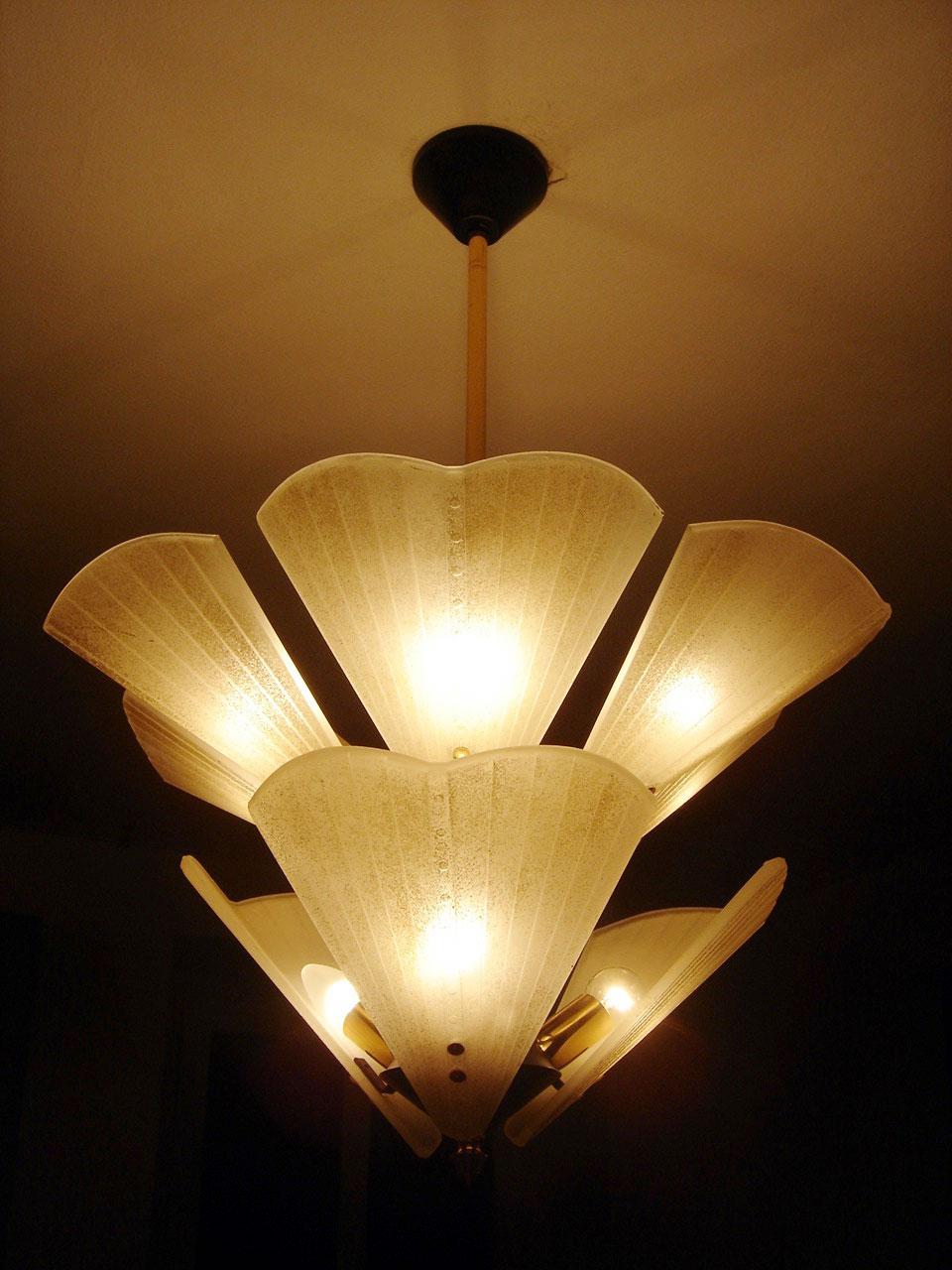 Monumental Mid-Century Modern Chandelier or Pendant Lamp by J.T. Kalmar, 1950s 9