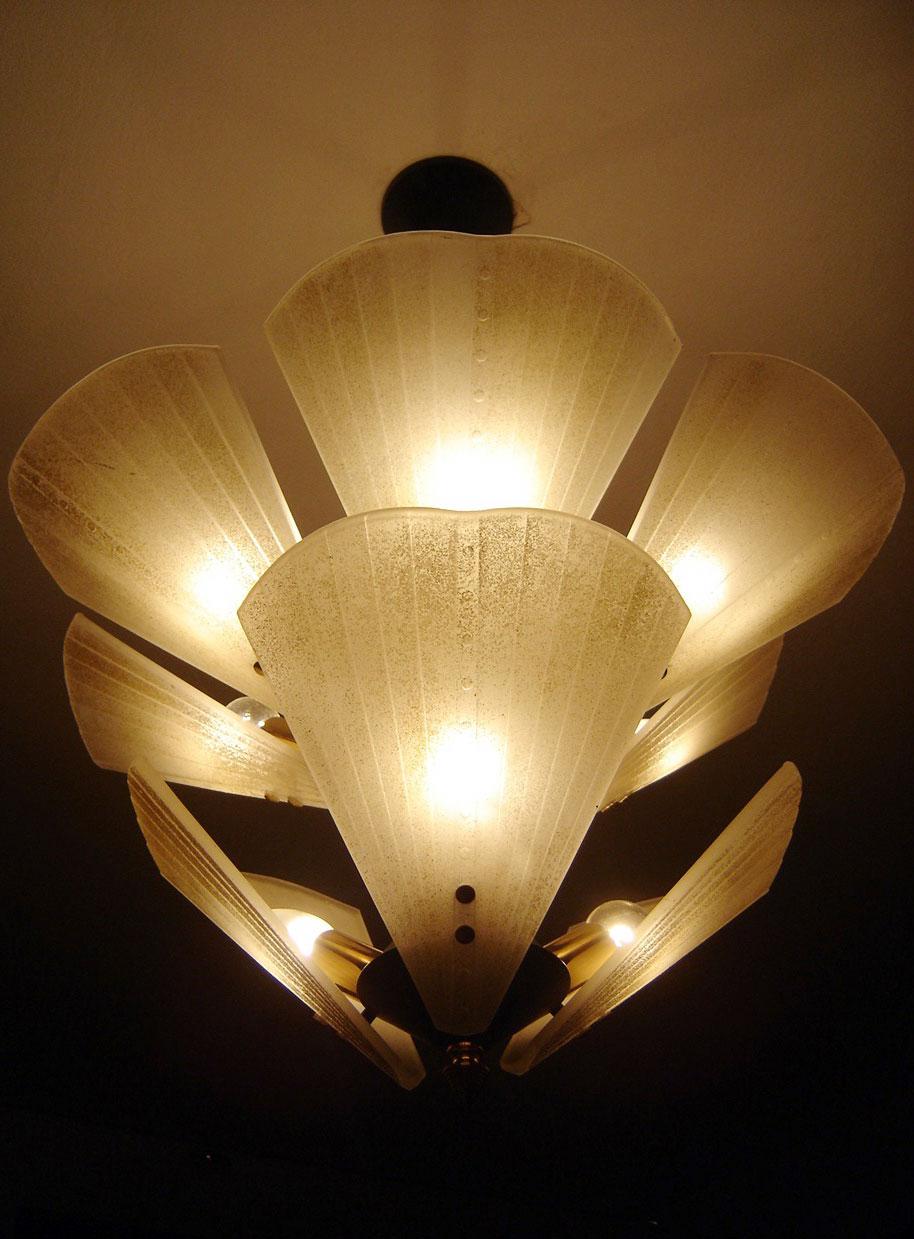 Monumental Mid-Century Modern Chandelier or Pendant Lamp by J.T. Kalmar, 1950s 10