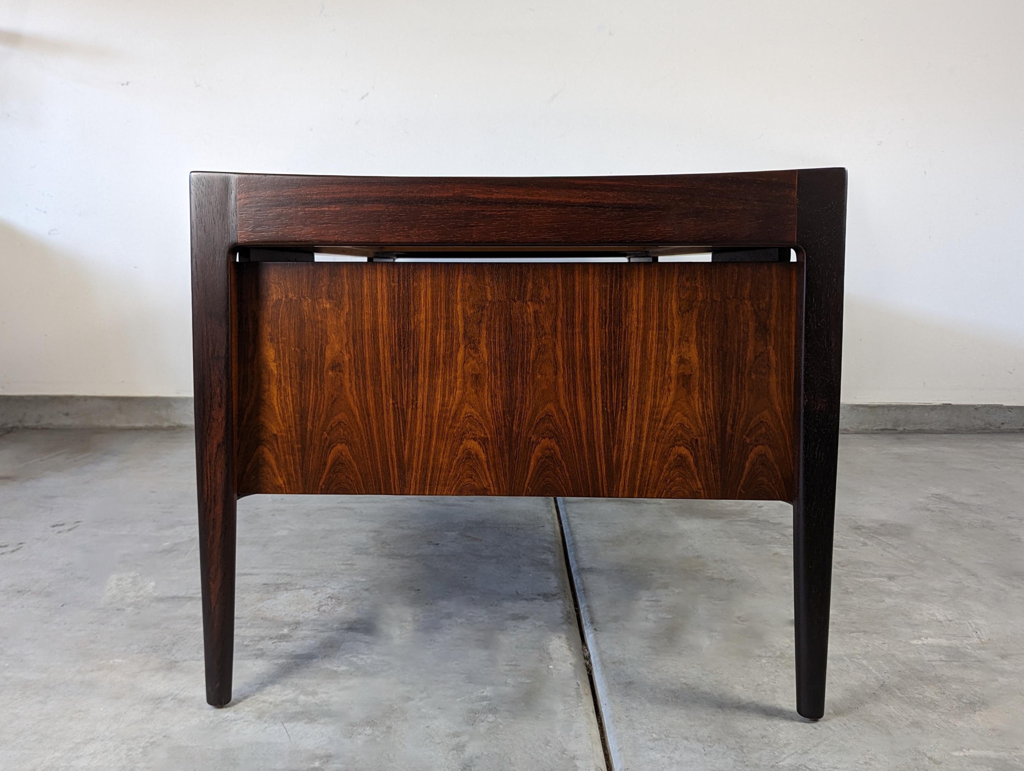Monumental Mid Century Modern Executive Rosewood Scandinavian Desk, c1960s For Sale 4