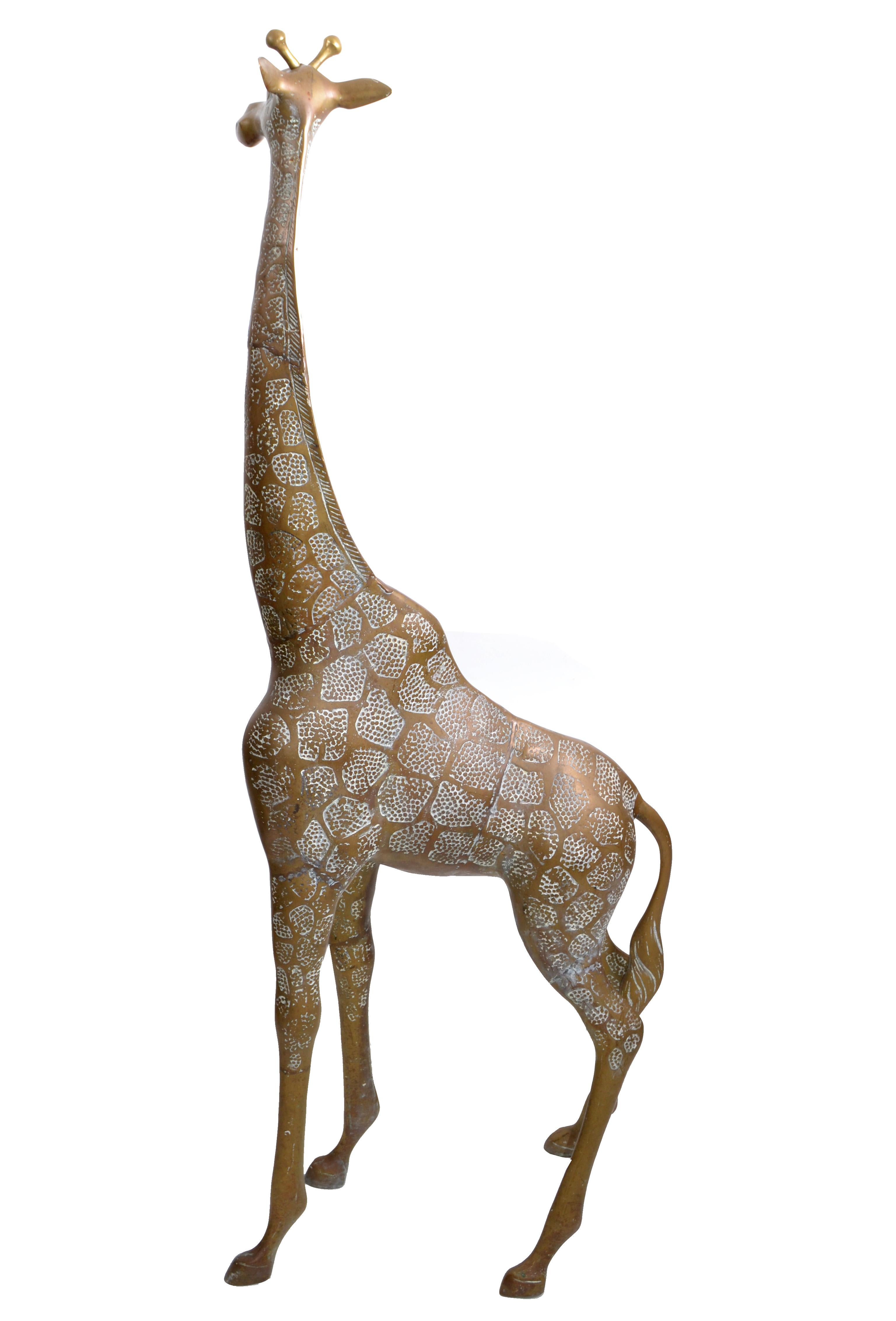 bronze giraffe statue aj worth