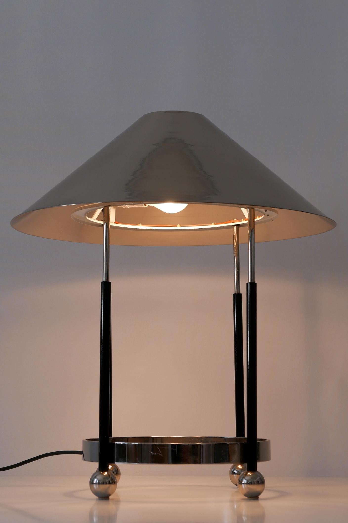 Monumental Mid-Century Modern Nickel-Plated Brass Table Lamp 1970s, Germany For Sale 2