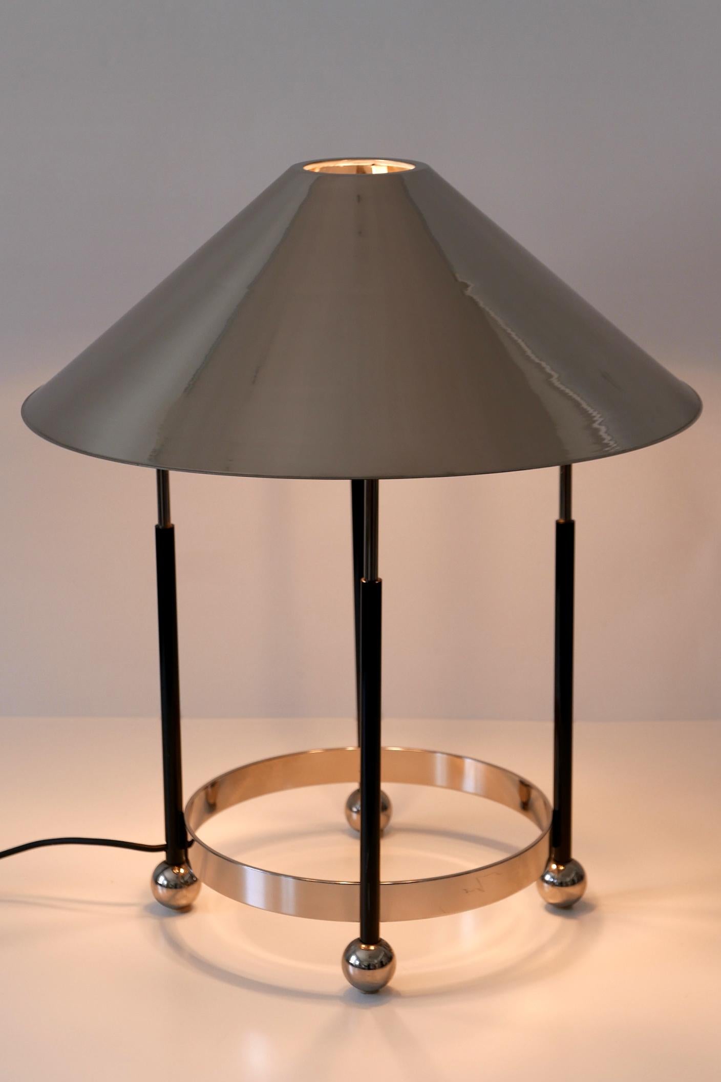 Monumental Mid-Century Modern Nickel-Plated Brass Table Lamp 1970s, Germany For Sale 5