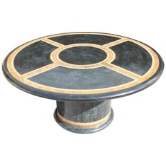 Monumental Mid-Century Modern Smith Tessellated Stone Round Dining Table, 1970s