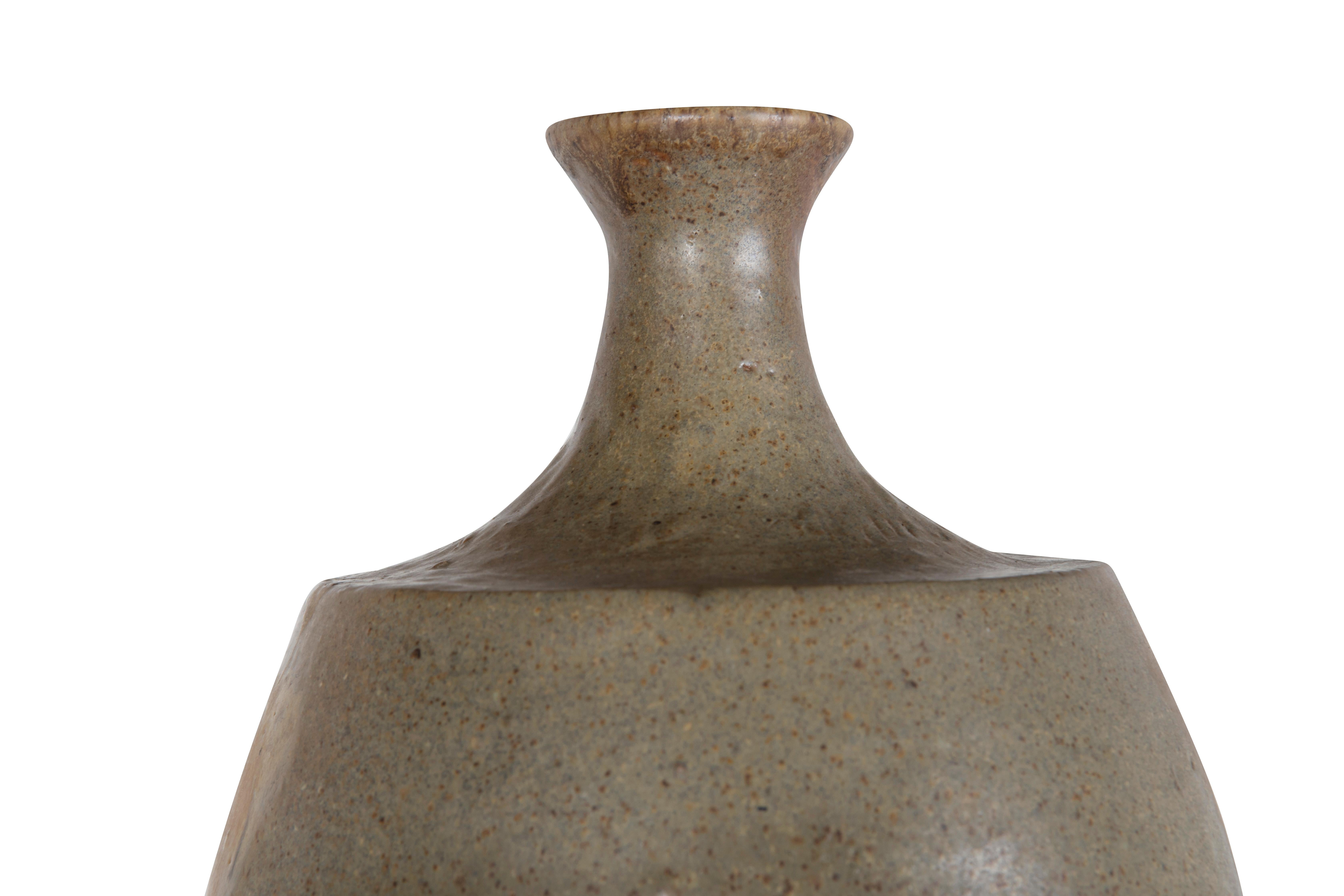 Monumental Mid-Century Modern Studio Pottery Vase In Good Condition In Dallas, TX