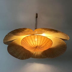 Monumental Mid-Century Modern 'Uchiwa' Fan Chandelier by Ingo Maurer, 1970s