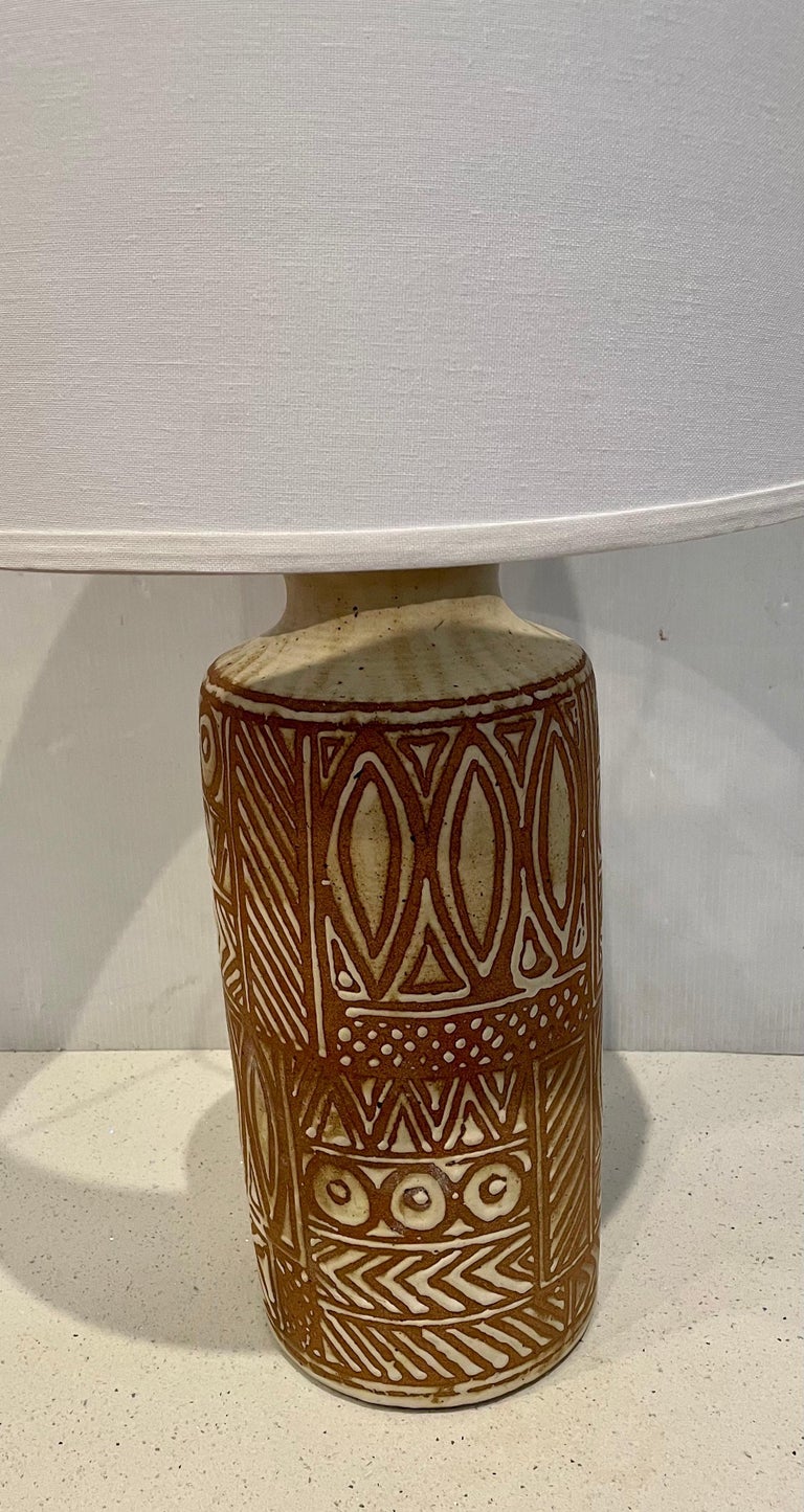Monumental MidCentury Pottery Lamp Studio Pottery at 1stDibs