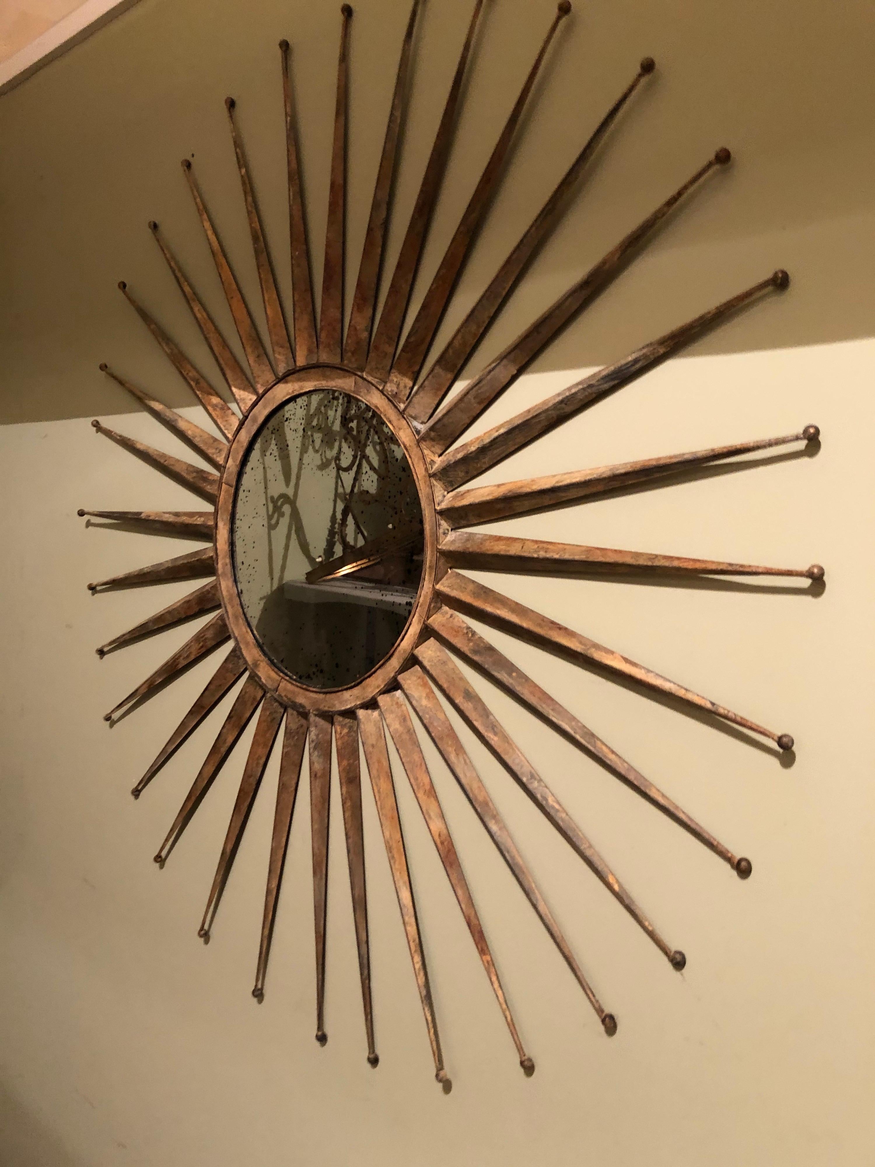 mid century sunburst mirror