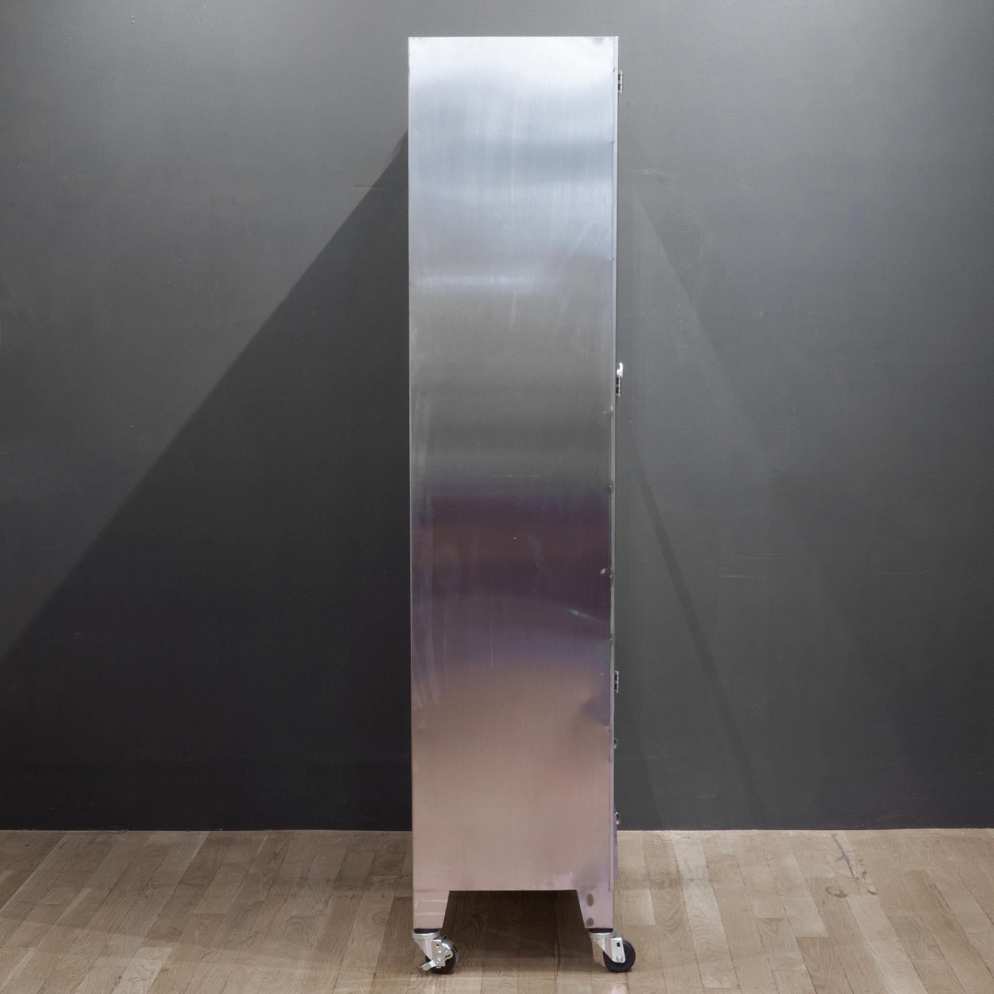 American Monumental Midcentury Stainless Steel Medical Cabinet, circa 1950