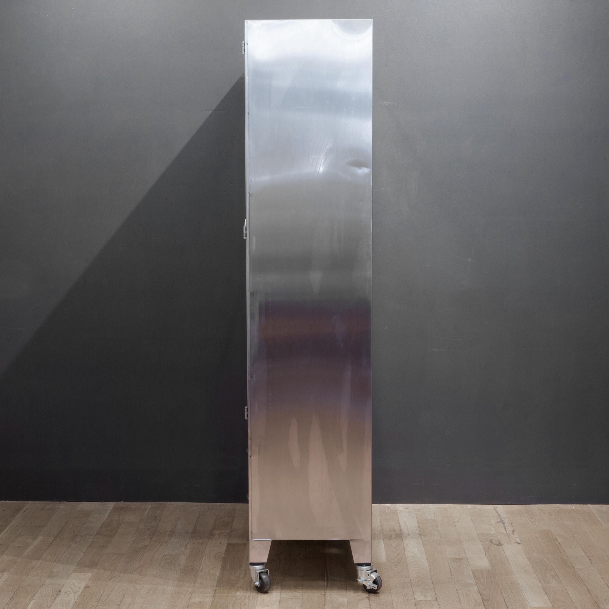 Monumental Midcentury Stainless Steel Medical Cabinet, circa 1950 In Good Condition In San Francisco, CA