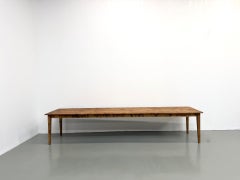 Monumental Mid-Century XXL Solid Pine Farmhouse Table – 1950s