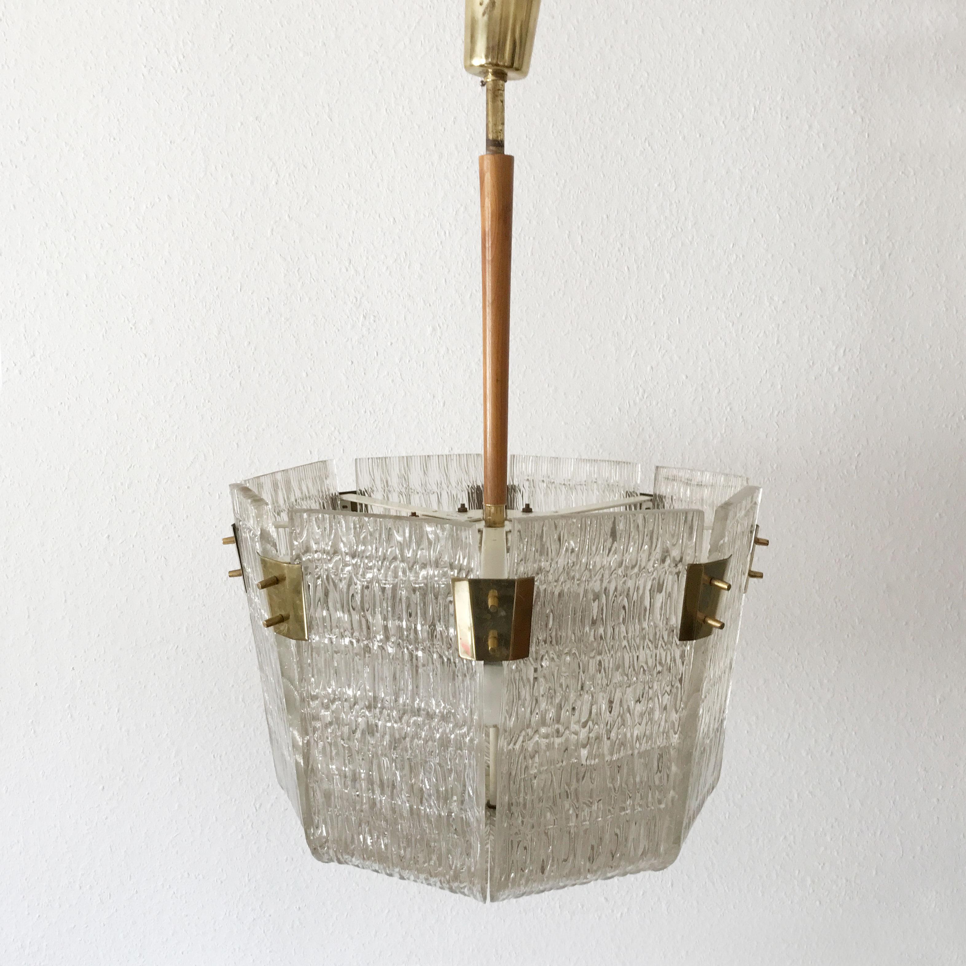 Monumentale lampadario a cesto o lampada a sospensione del Midcentury di J.T. Kalmar, anni '50 in vendita 2