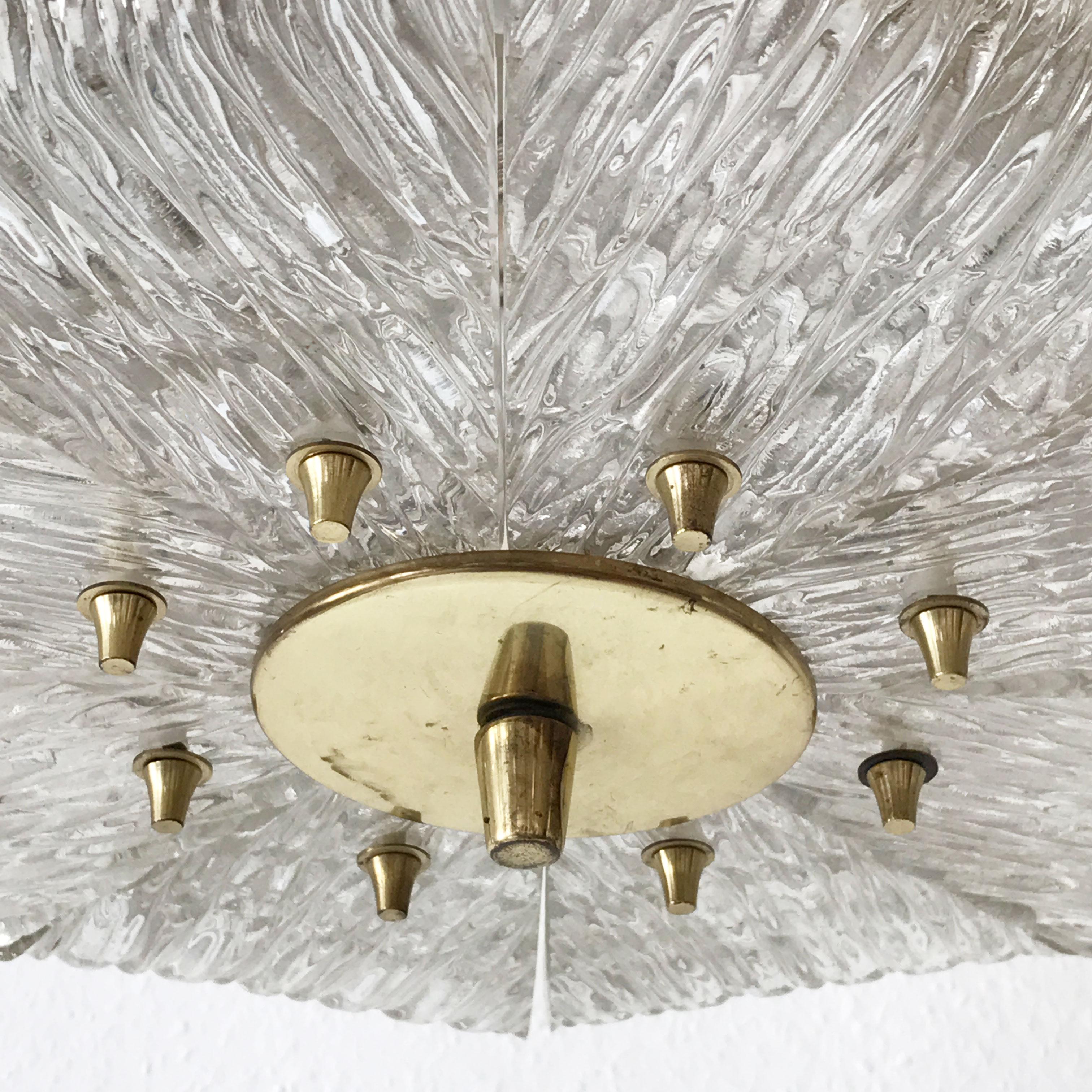 Monumental Midcentury Basket Chandelier or Pendant Lamp by J.T. Kalmar, 1950s For Sale 3