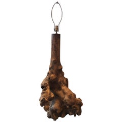 Lampada monumentale in legno di Driftwood del Medioevo