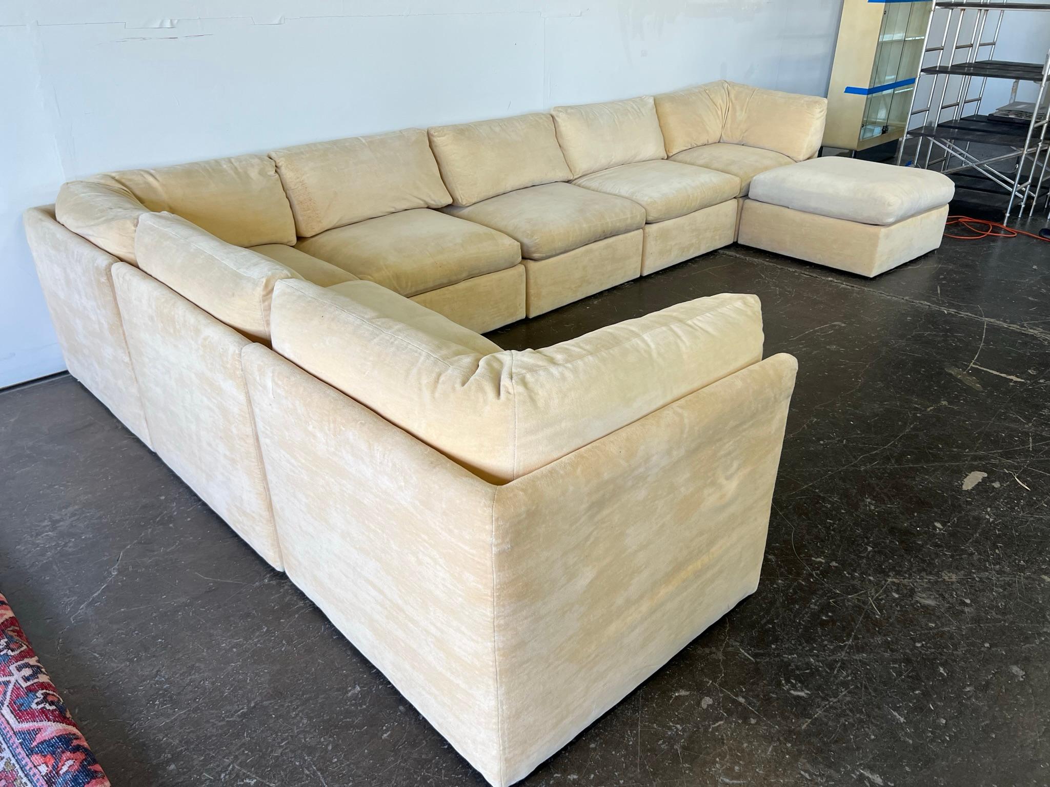 Monumental Milo Baughman for Thayer Coggin Sectional Sofa In Good Condition In Dallas, TX