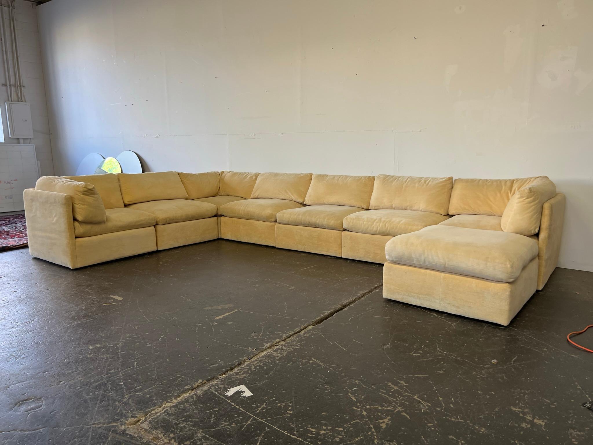 Mid-Century Modern Monumental Milo Baughman Sectional Sofa