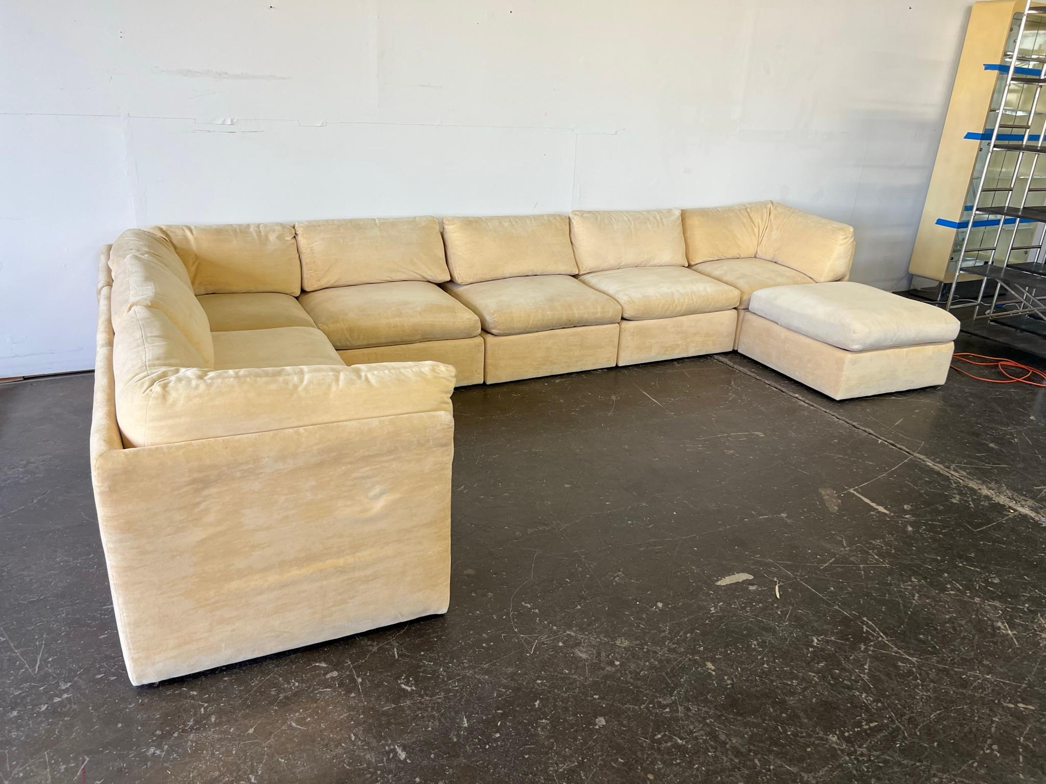 Late 20th Century Monumental Milo Baughman Sectional Sofa